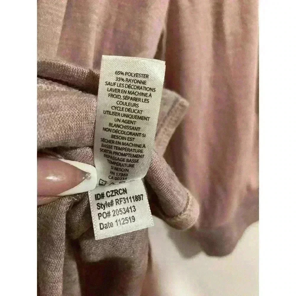 Refinery29 Double Knit High Low Pullover Pink Oversized Sweatshirt Size S — image 8 of 8